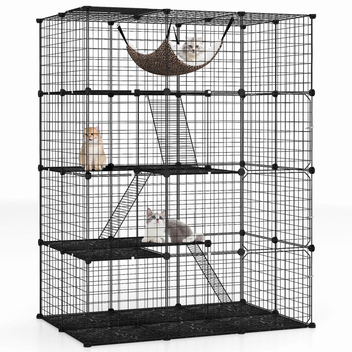 Cube Cat Cage (3 or 4 Tier) - Costway 4 Tier Cube Cat Cage