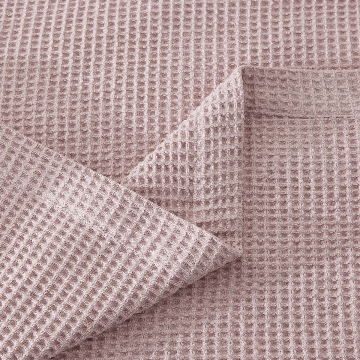 Patina Vie Maison 100% Cotton All-Season Waffle Weave Knit Blanket - Full / Queen / Lilac