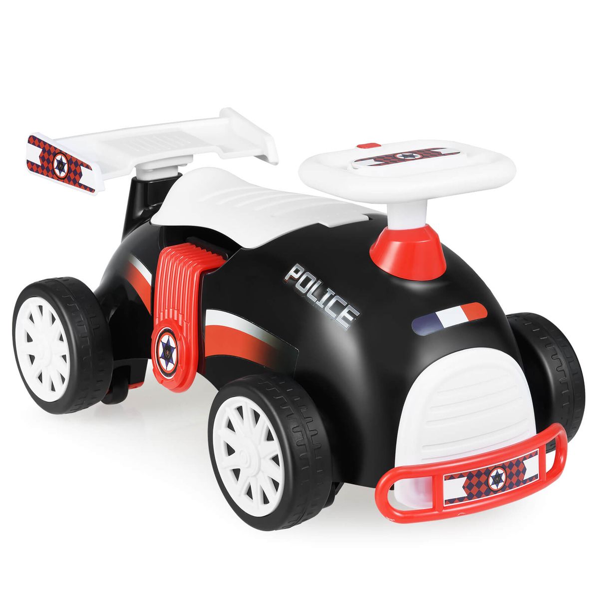 Kids' Ride-On Push Car  - Black & Red