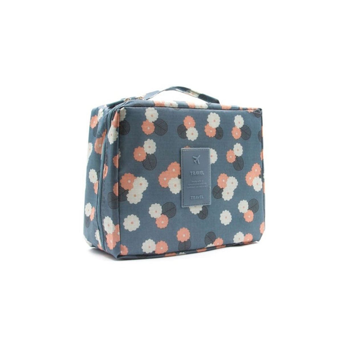 Portable Travel Pouch - Blue Floral
