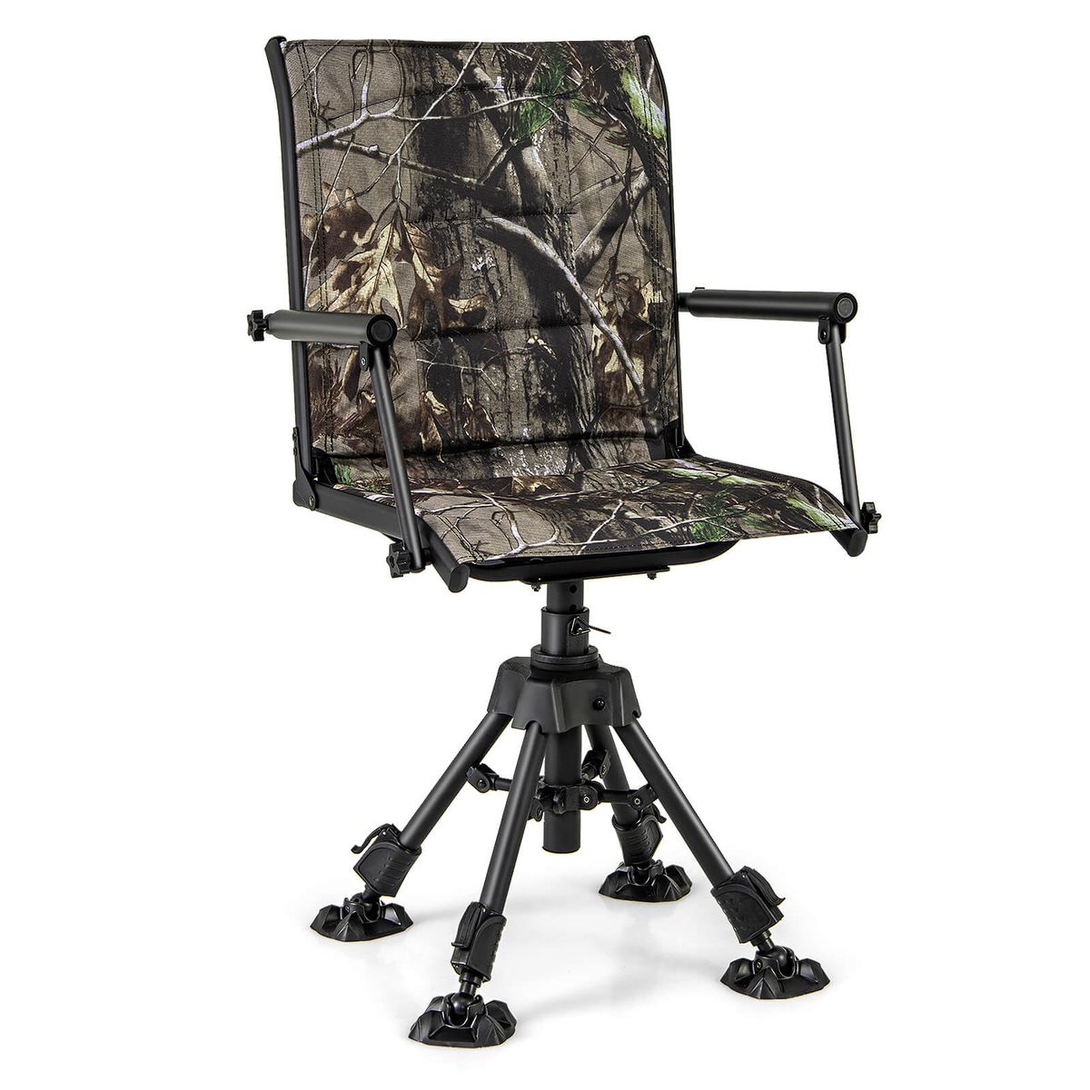 360° Swivel Hunting Chair with Adjustable Legs - Swivel Hunting Chair-Camo
