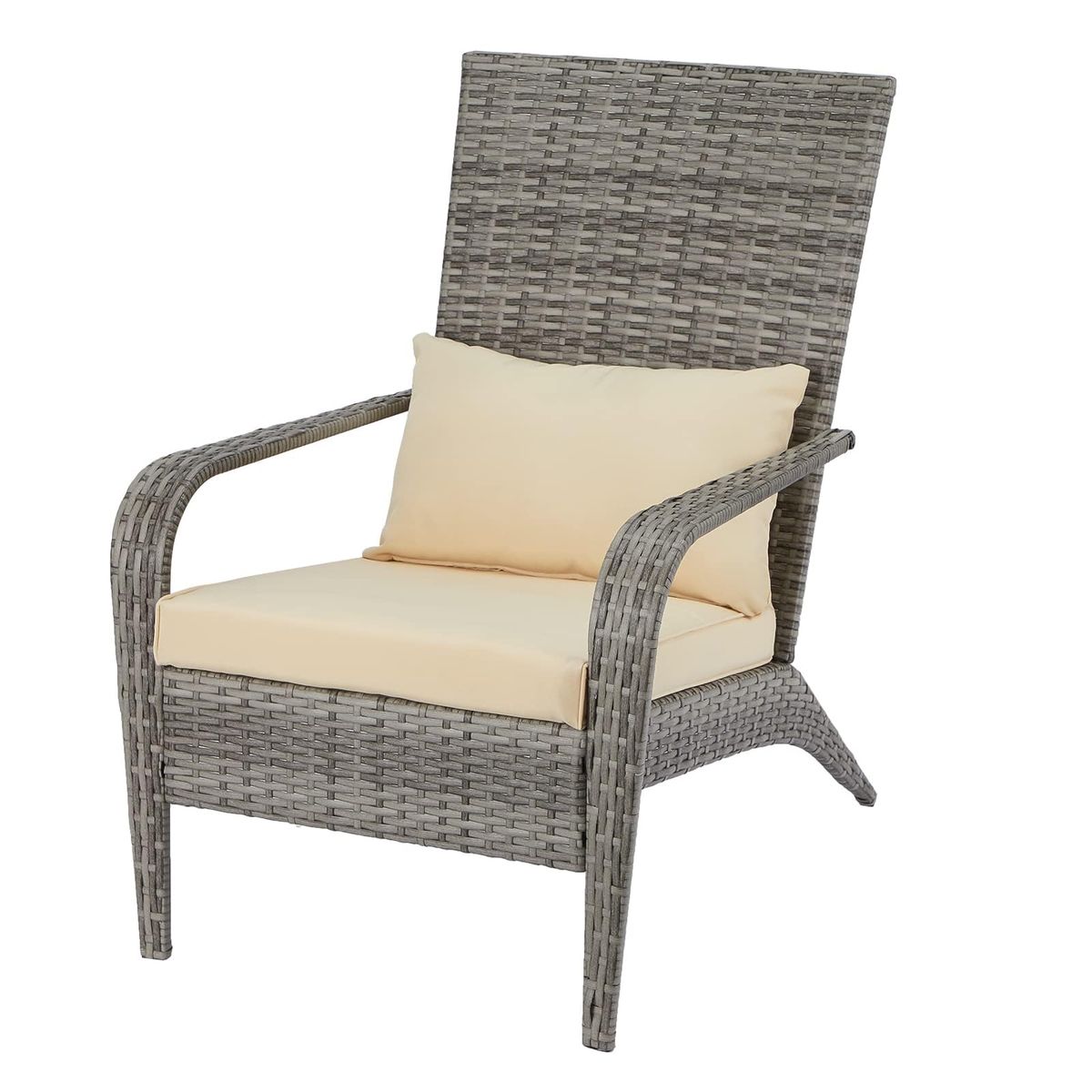 Outdoor Armchair Wicker Lounge Chairs with Cushion - 1pc