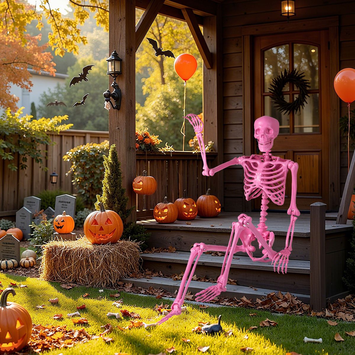 Life-Size Realistic Skeleton - 5.5 FT-Pink