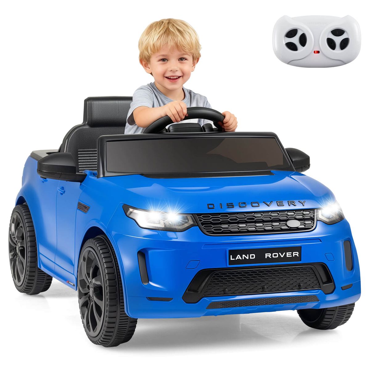 Licensed Land Rover Kids' Ride-on Car with Remote Control  - Blue