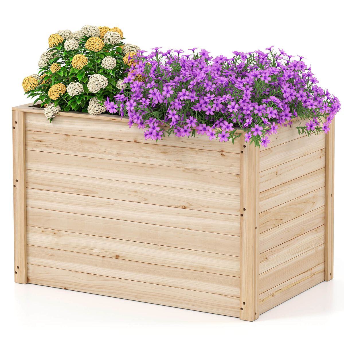 Elevated Planter Box with Open-Ended Base - 1-Piece