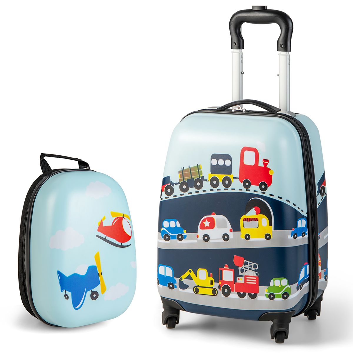 2-Piece Kids Carry On Luggage Set - Car