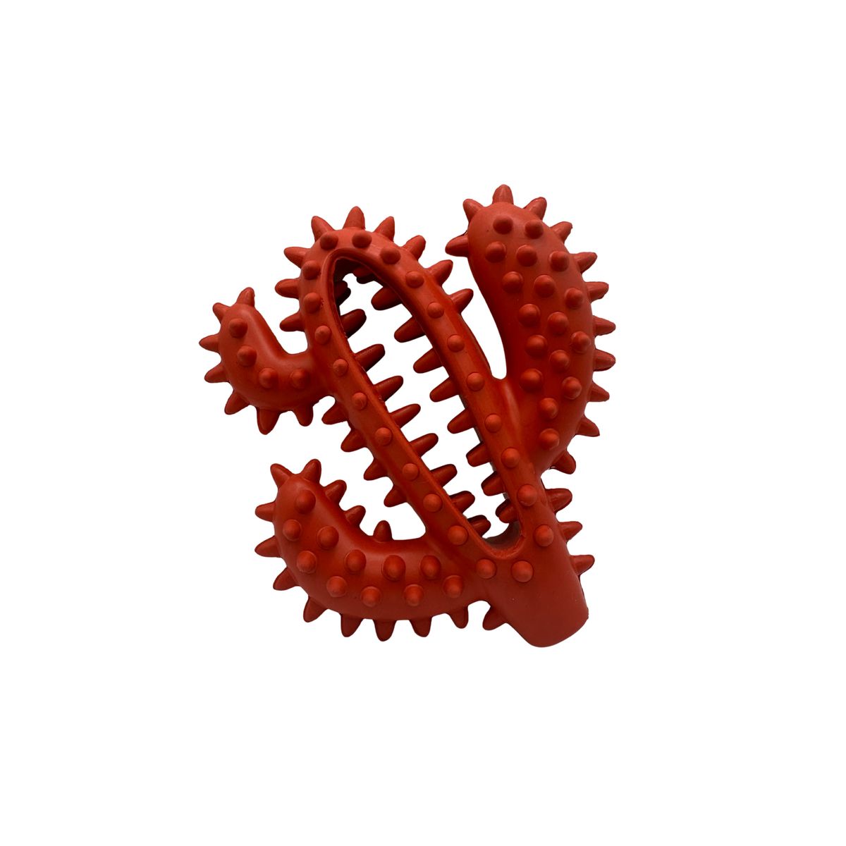 Everfetch Natural Rubber Scented Funky Dog Toys - EVERFETCH BBQ Scented Dental Cactus