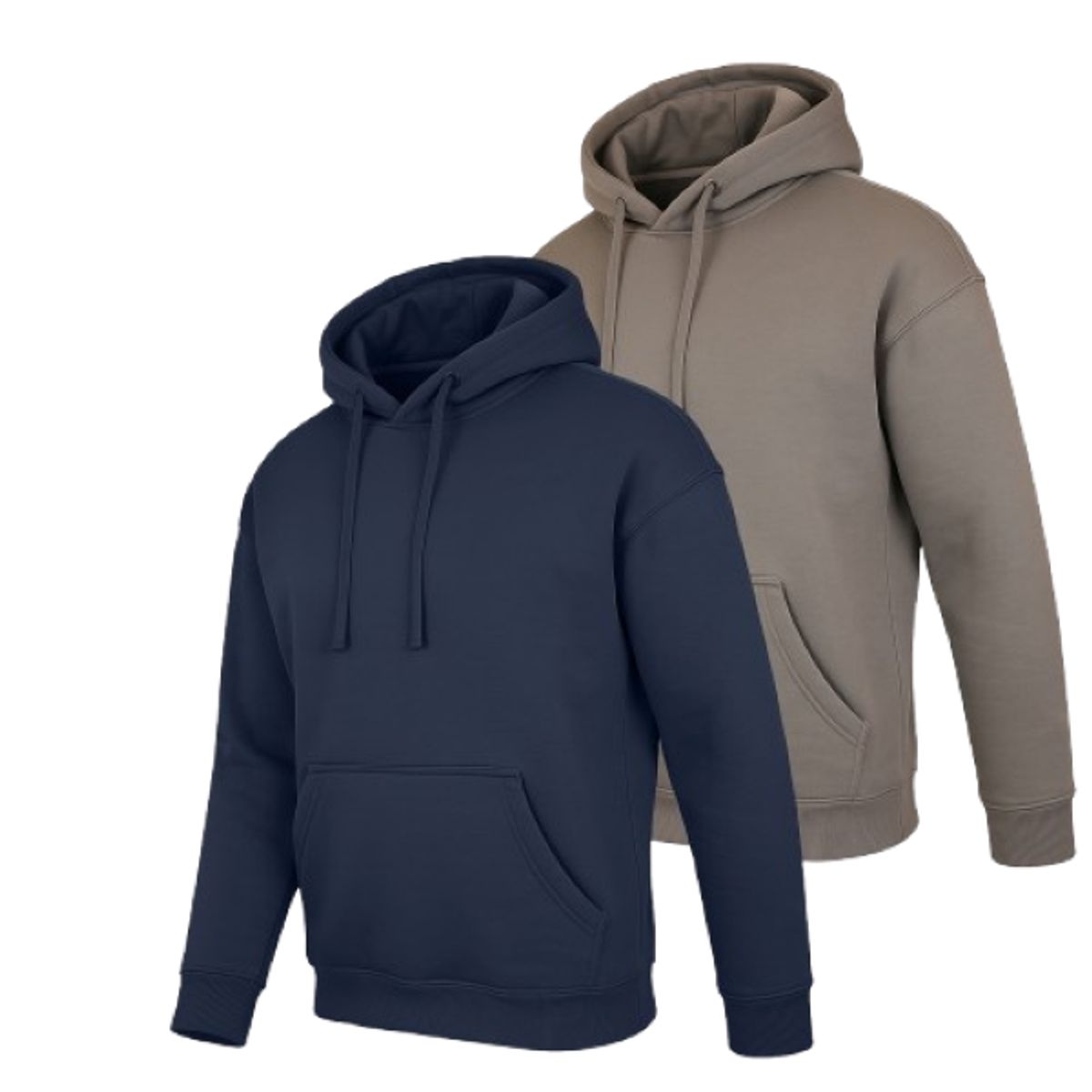 Men's Super Heavyweight Fleece-Lined Hoodie (1- or 2-Pack) - MPO-350-NV-BN / L