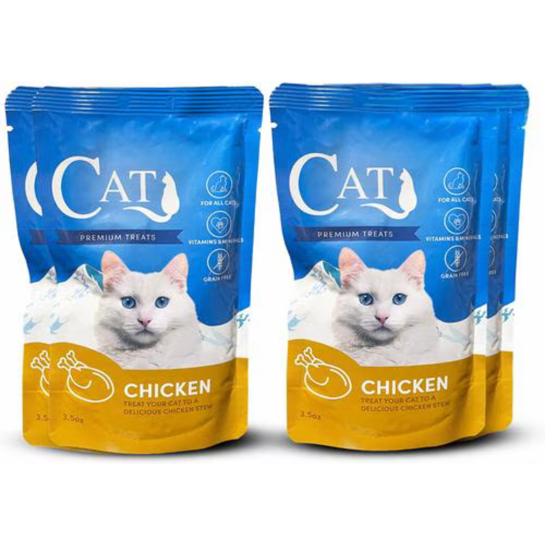 Scoochie Pet Salmon, Chicken Stew Wet Cat Food (4, 8, or 16-Pack) - Chicken Stew Wet Cat Food Topping, 4 CT