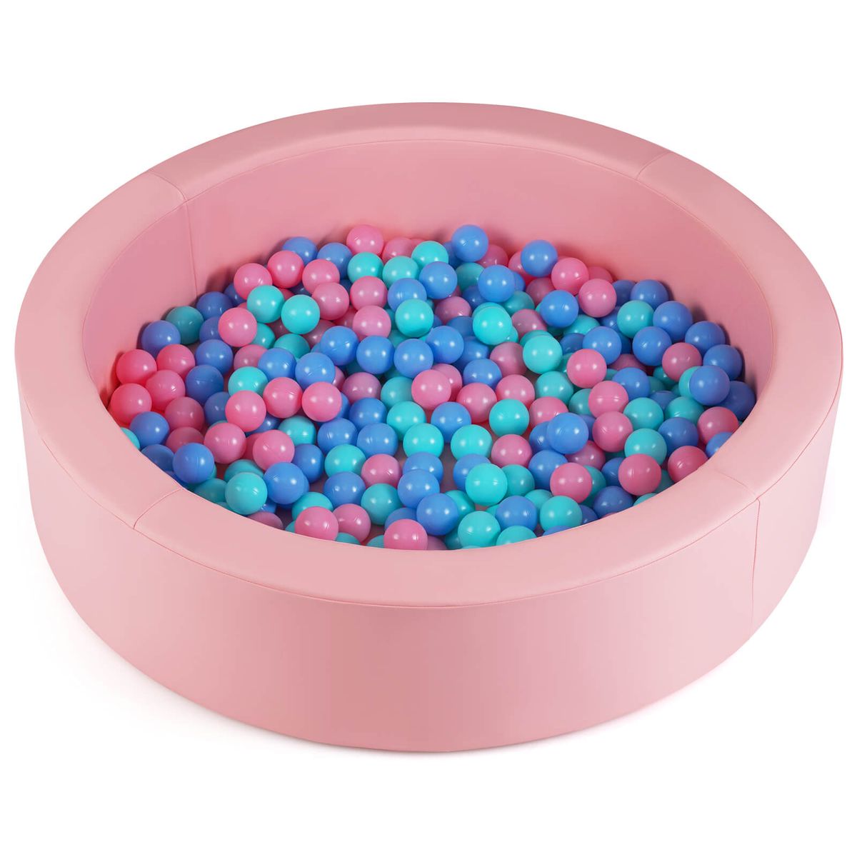 42.5" Round Foam Ball Pit with 200 Ocean Balls - Pink