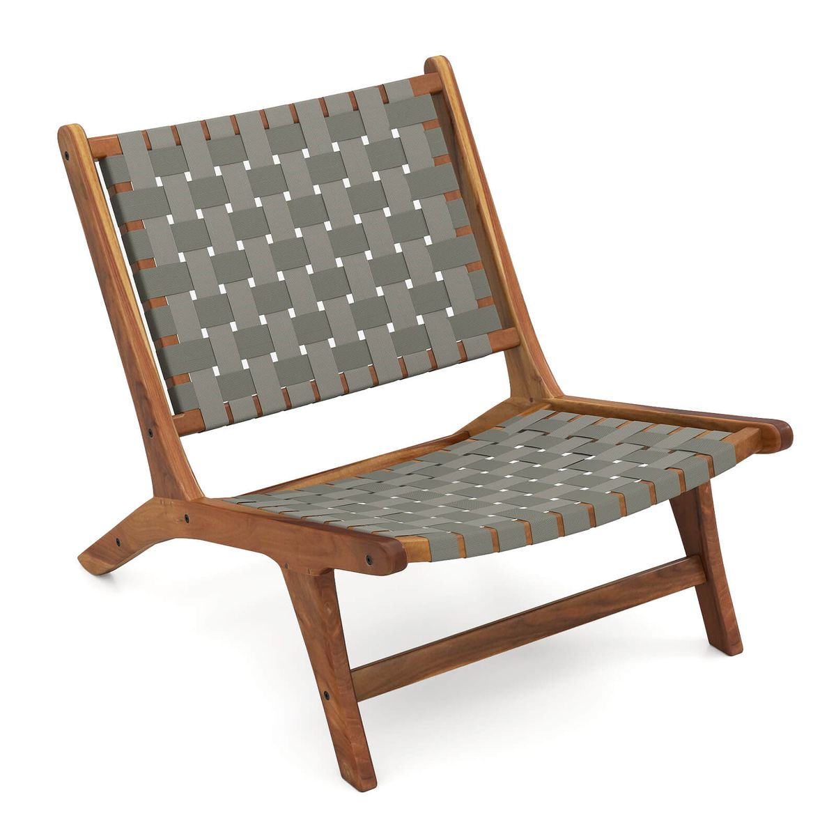 Patio Teak Wood Chair (1, 2, or 4-Pack) - 1 PCS
