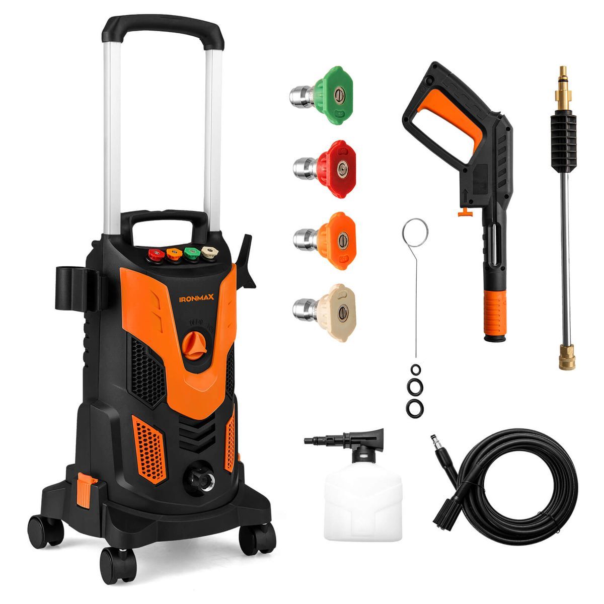 Ironmax Electric Pressure Washer - Pressure Washer-Orange
