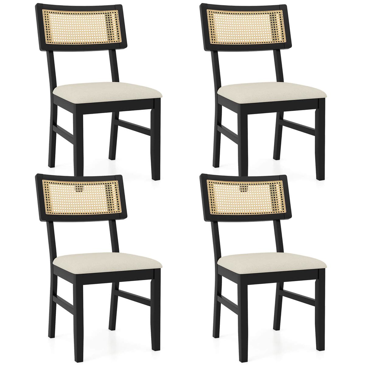 Rattan Dining Chairs - Set of 2 or 4  - Set of 4