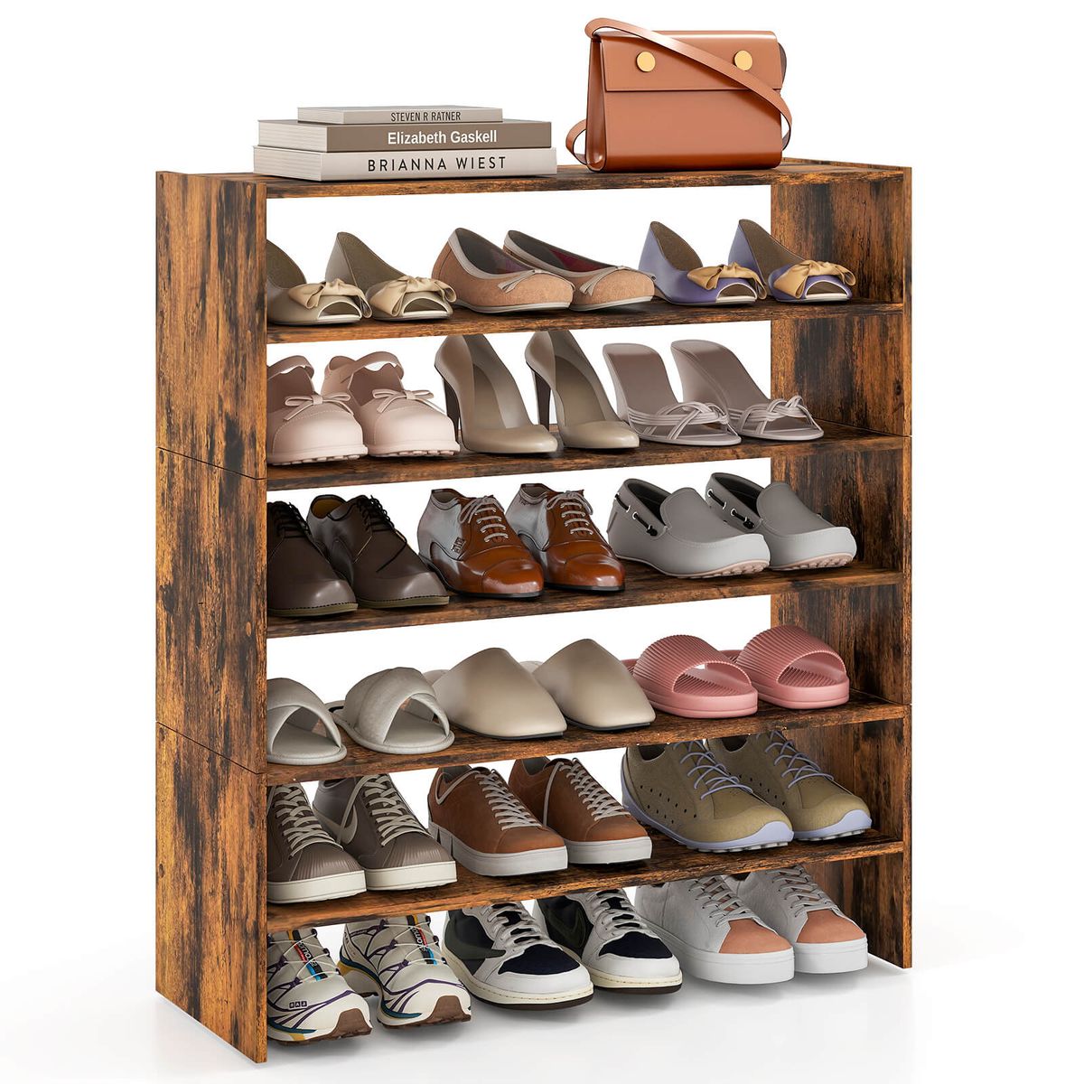 2 Tier Stackable Shoe Rack (1 or 2-Pack) - Shoe Rack BR