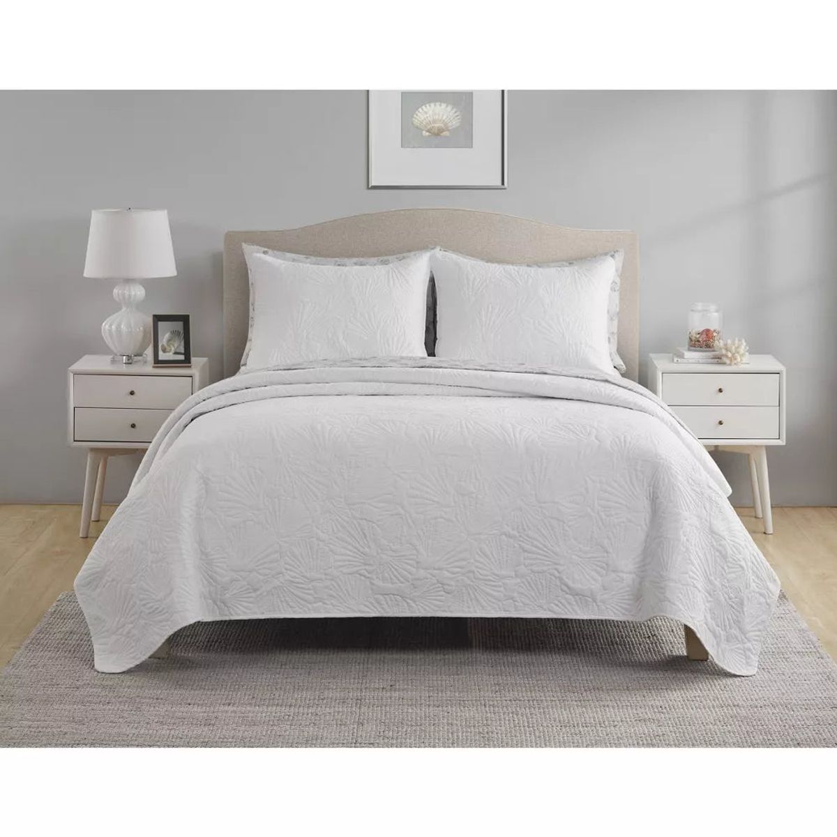VCNY Home Seashells Bed-In-A-Bag Quilt Set - Queen