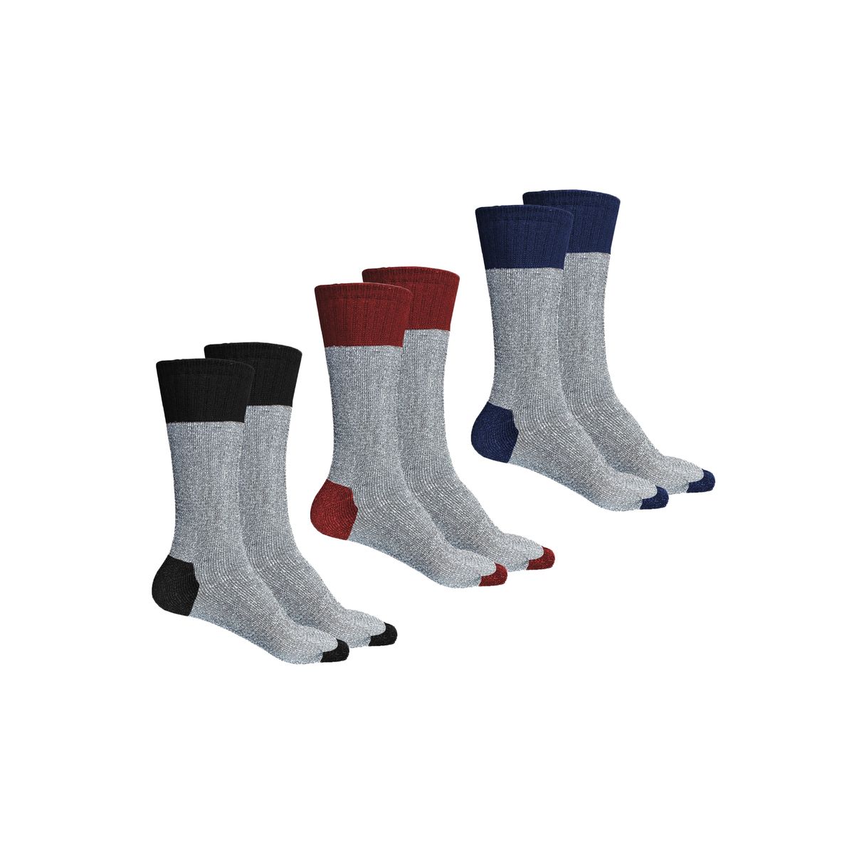 Thermal Insulated Heat Retaining Socks (3 or 6-Pack) - (3Pack Thermal Socks) - TS-700 - BRN