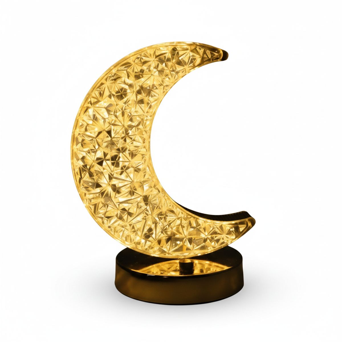 Rechargeable LED Acrylic Crystal Touch Light Lamp - Moon