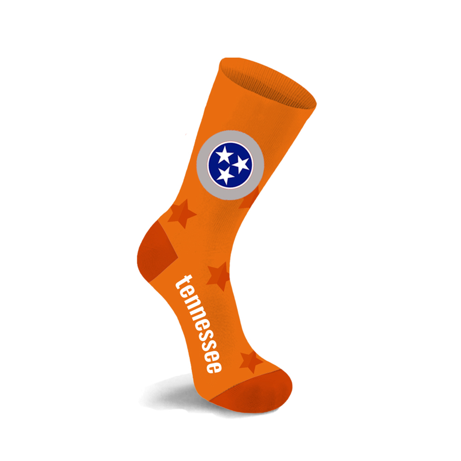 Everyday Wear Cotton Crew Length City/State Themed Socks (3-Pairs) - Tennessee