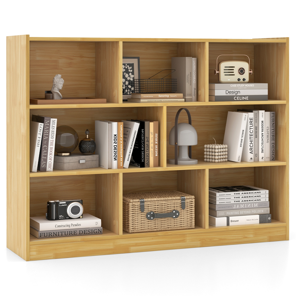 3-tier 8-Cube Standing Storage Shelves - Storage-Yellow
