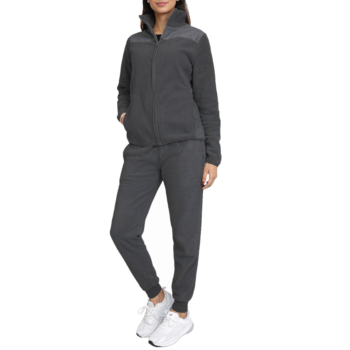 Women’s Cozy Polar Fleece Sweater & Jogger Lounge Set - W2PF-100 - CH - S