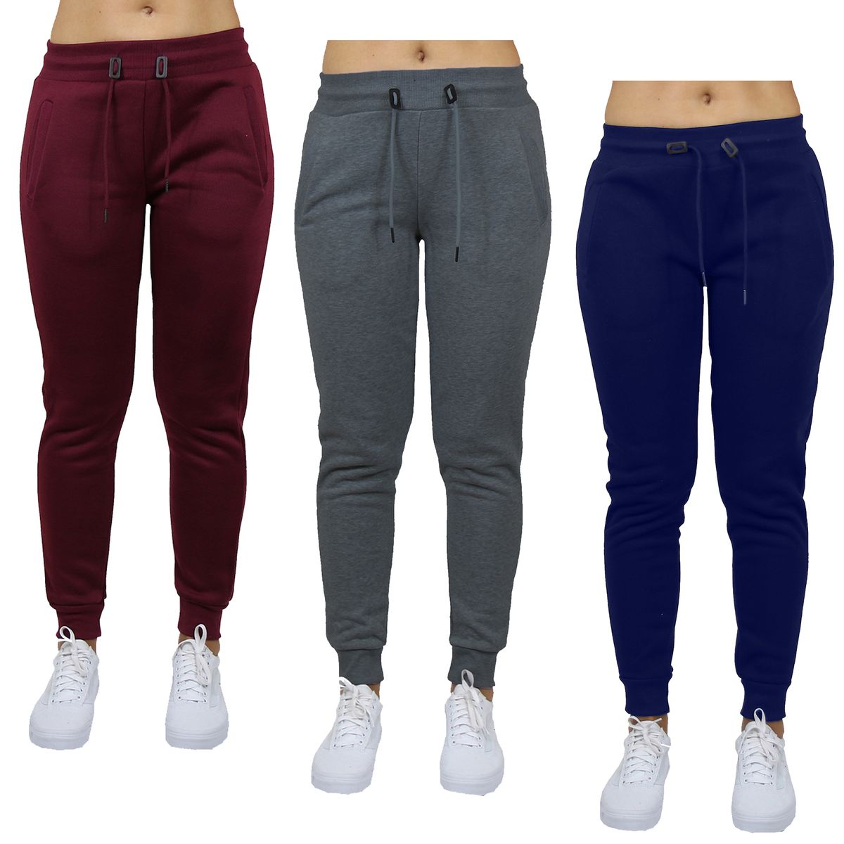 Women's Fleece Jogger Sweatpants (3-Pack) - W3FP-1500-BCNV / XL