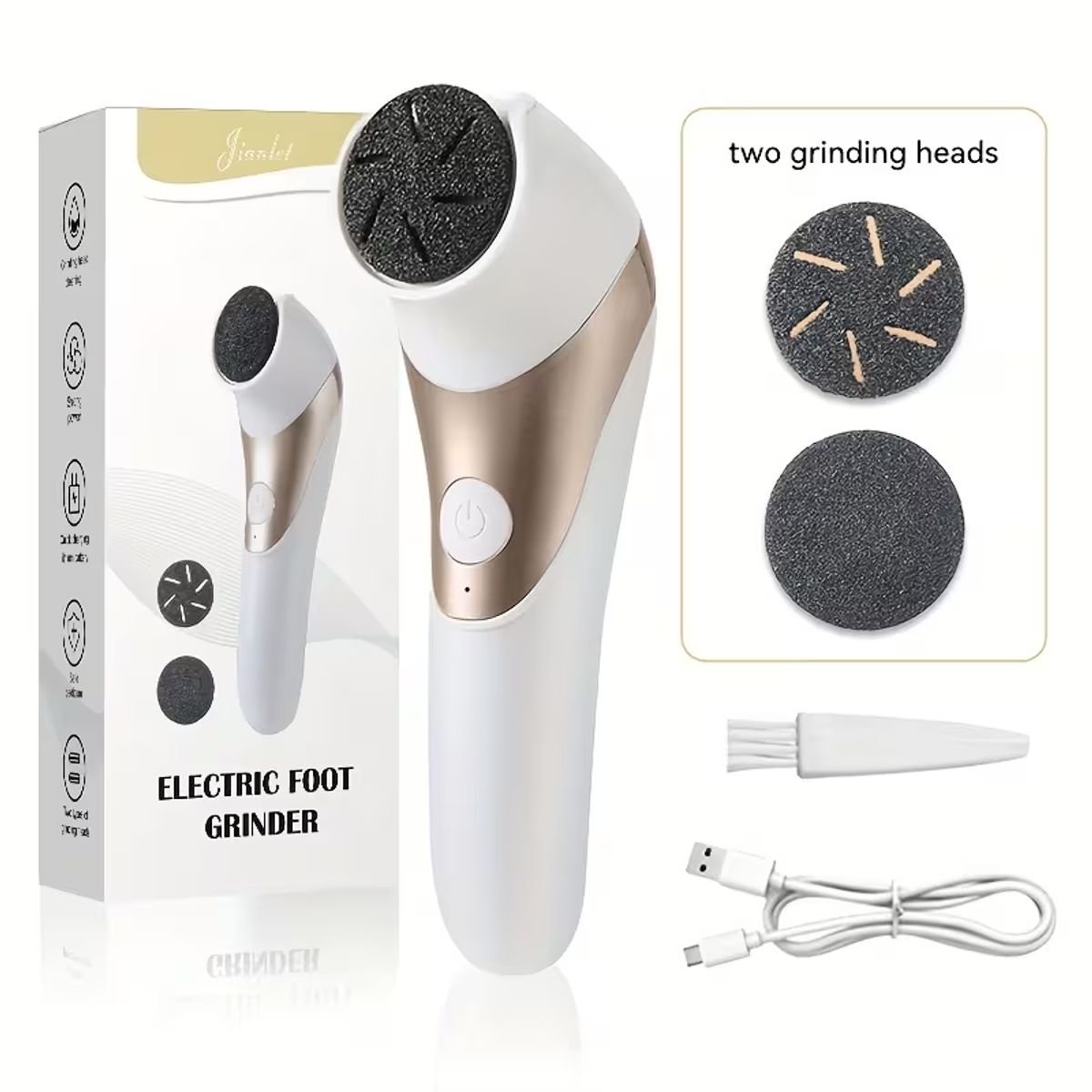 Electric Foot File Pedicure Tool - Gold