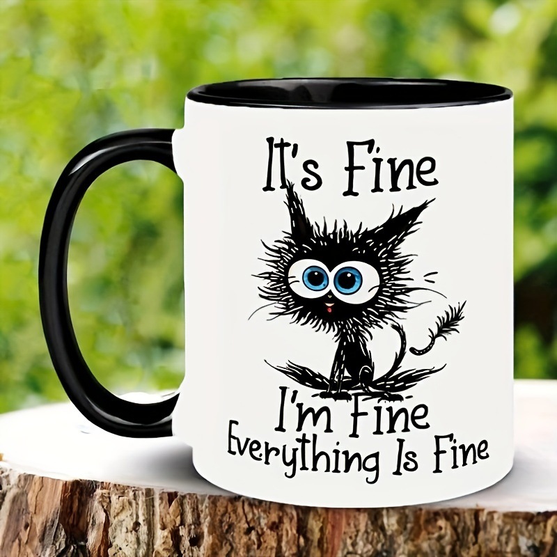 11 Oz Novelty Coffee Mug - black
