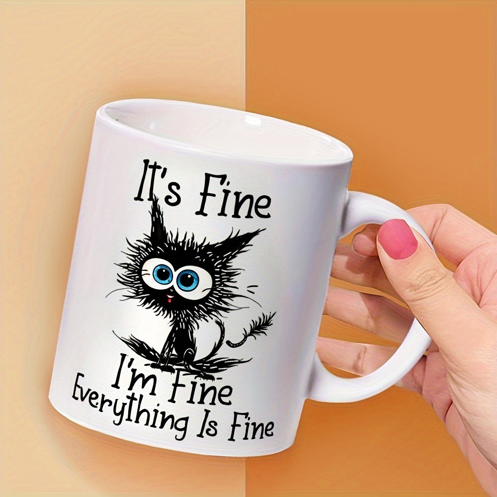 11 Oz Novelty Coffee Mug - white