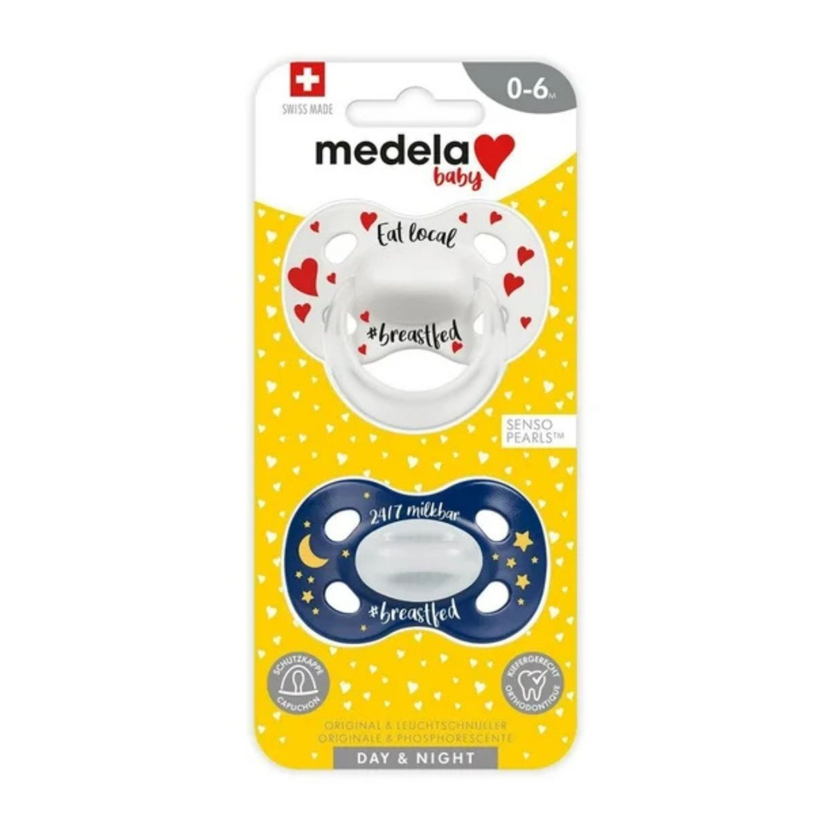 Medela Glow in the Dark Baby Pacifier (4-Pack) - Medela Baby Pacifier 0-6 Month