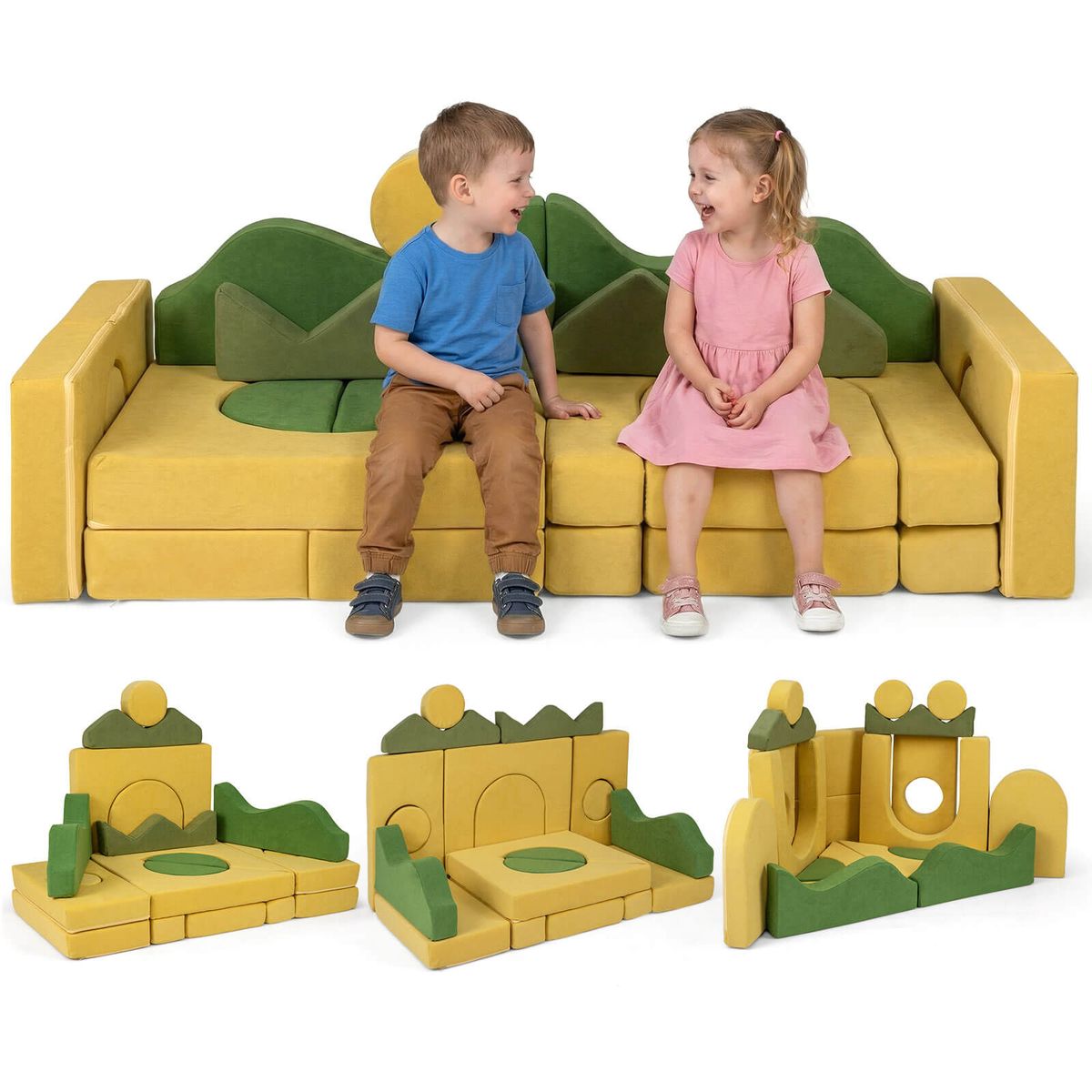 Kids' Modular Play Couch (12 Pieces) - Sunrise