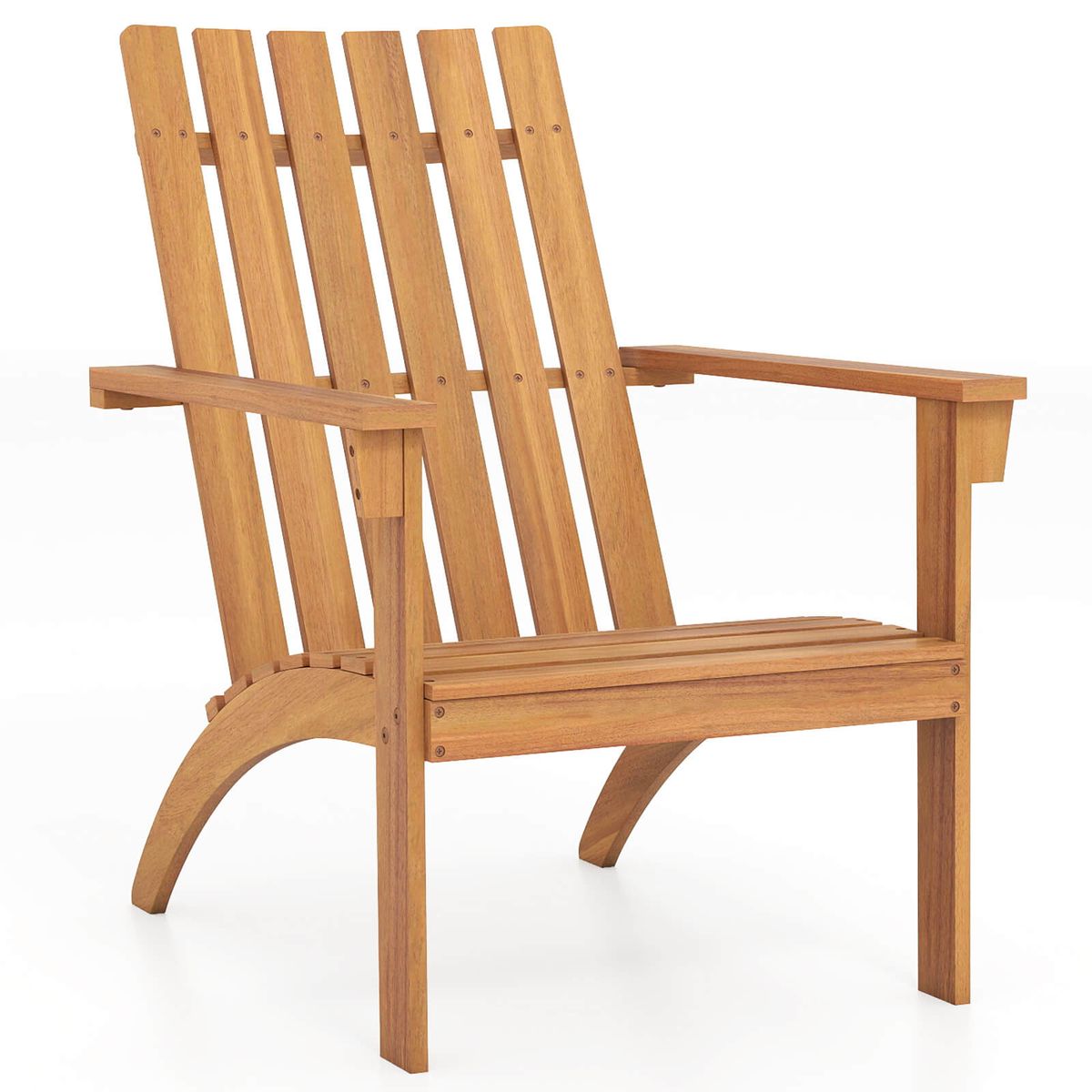 Patio Adirondack Chair with 100° Reclined Backrest - 1-Piece