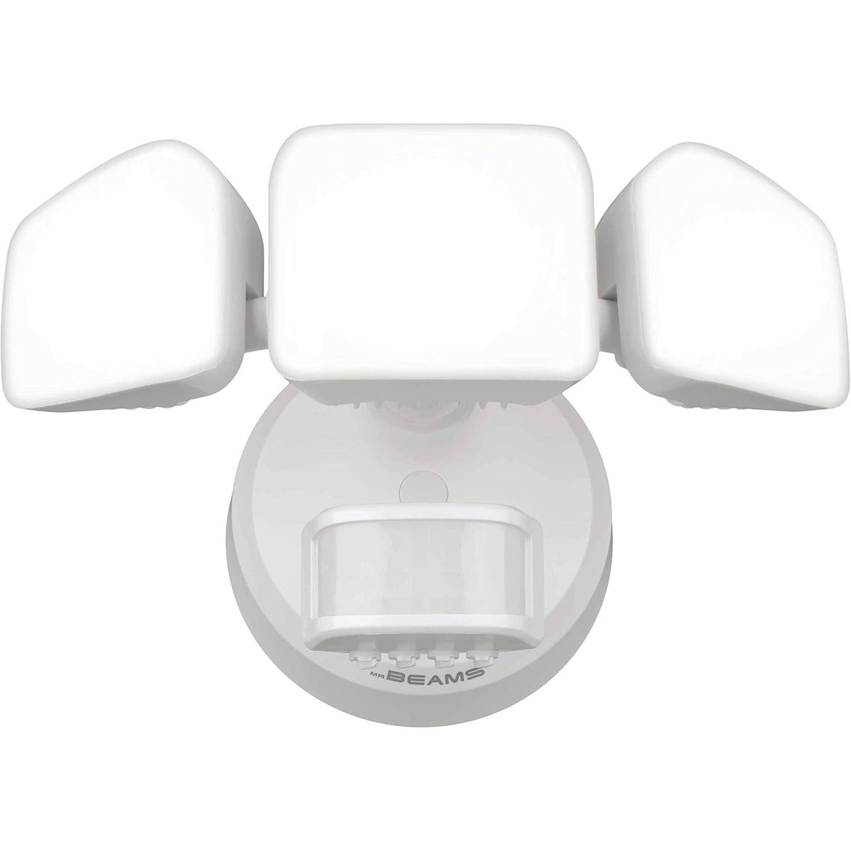 Mr Beams Wired Pro 3-Head Outdoor Motion Sensing LED Security Light - White