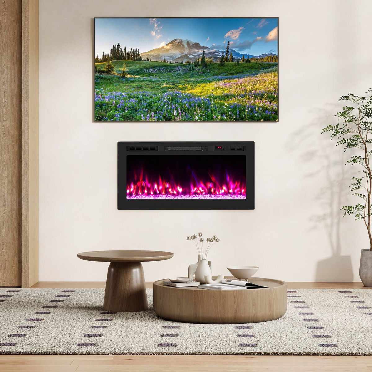 Smart Wi-Fi Electric Fireplace - Fireplace- 36"