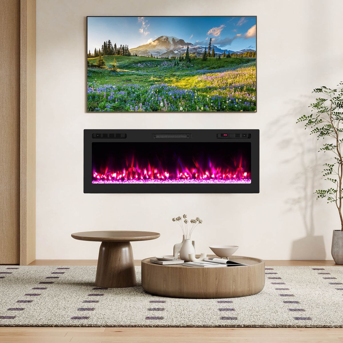 Smart Wi-Fi Electric Fireplace - Fireplace-50"