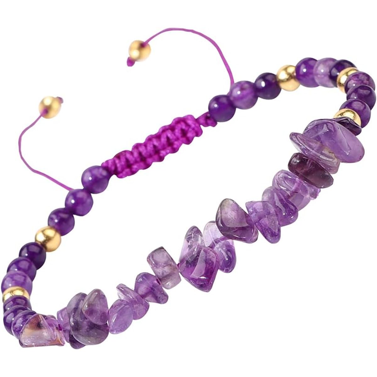 Healing Crystal Bracelet with Natural Stones - Amethyst
