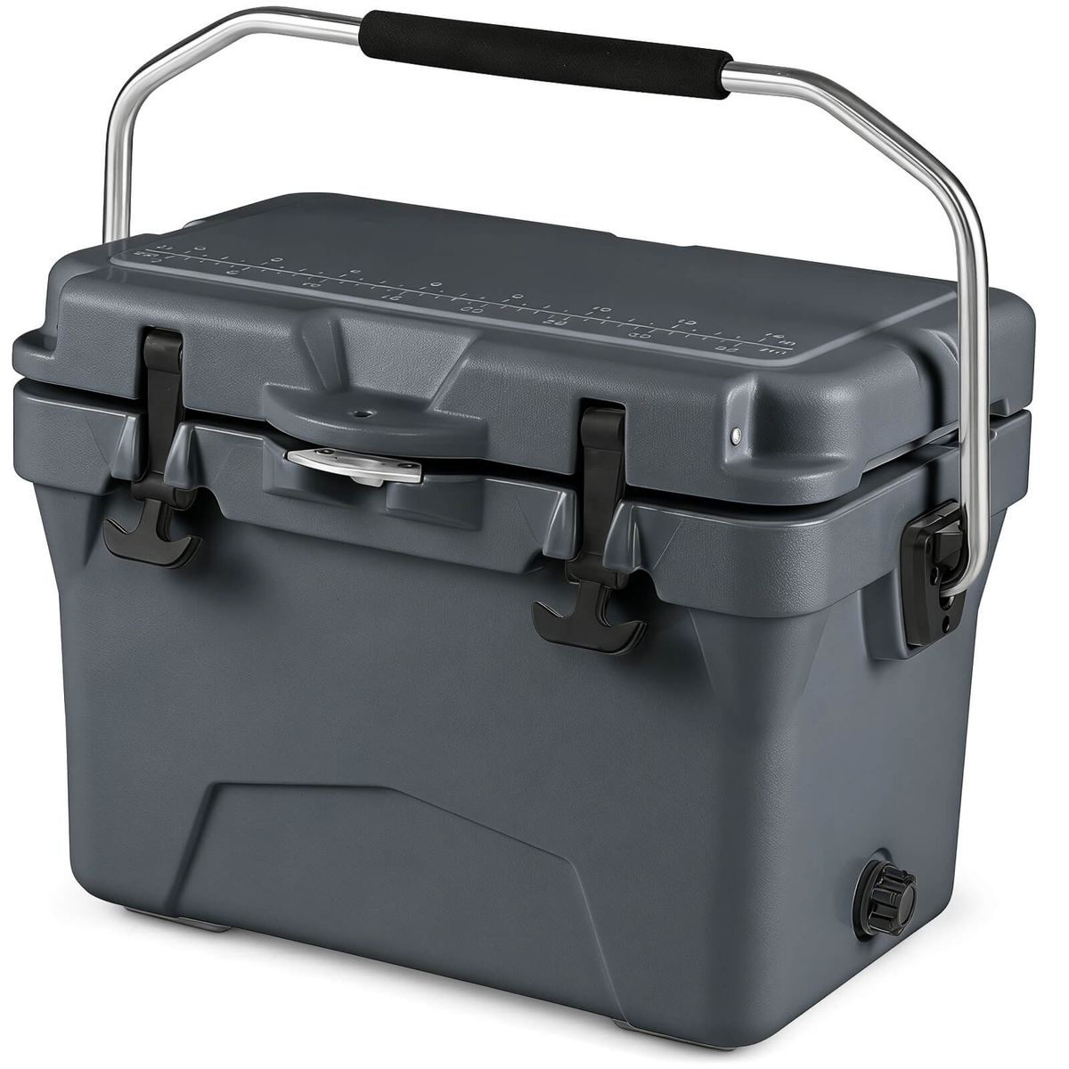Portable Hard Cooler - 20 L Cooler-Gray