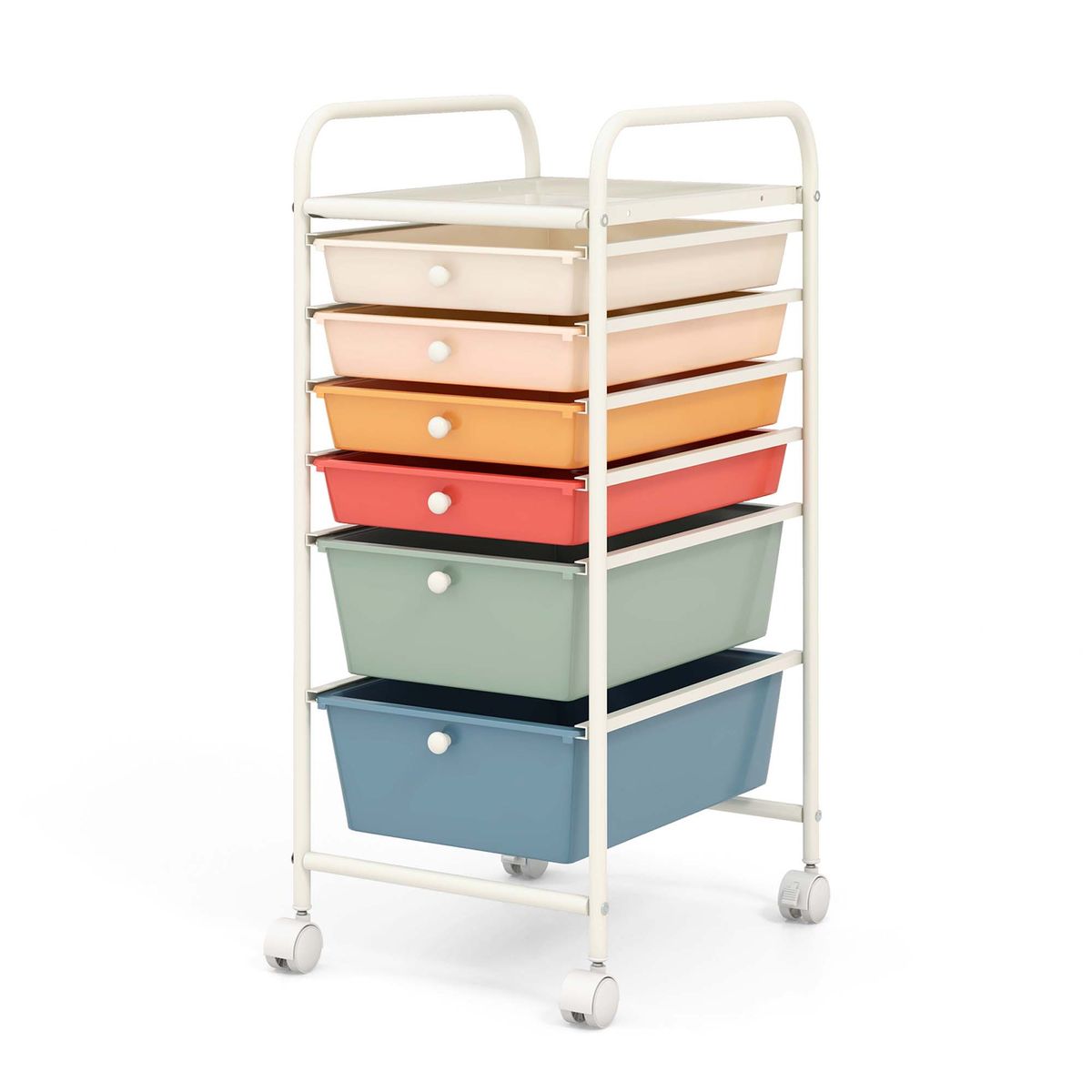 6 Drawer Rolling Storage Cart - Macaron