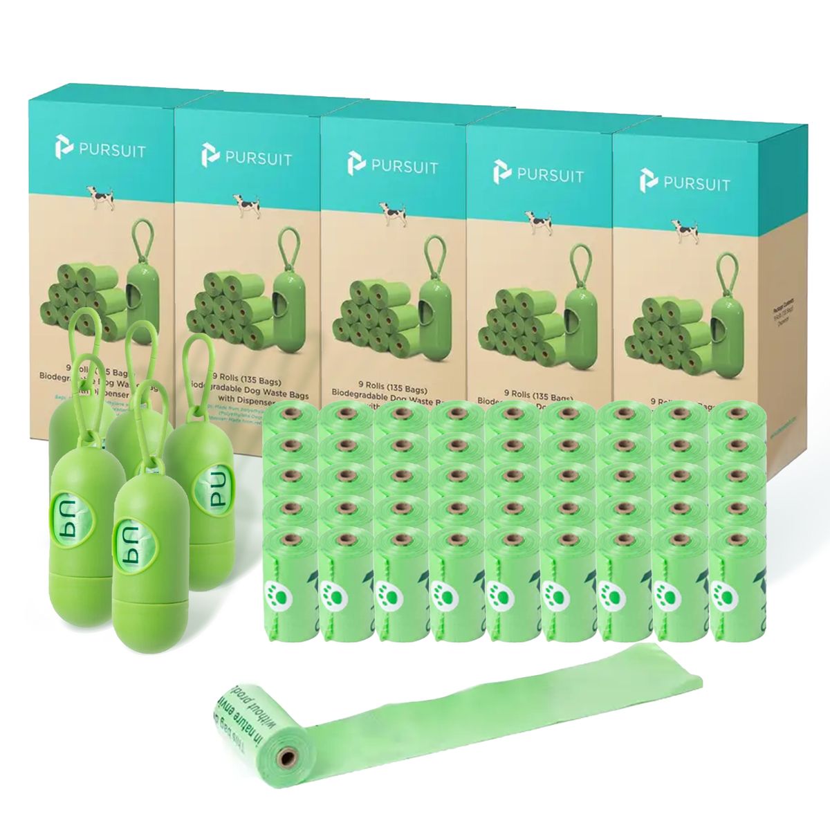 Pursuit Biodegradable Waste Bags - 36Rolls(540 Bags）