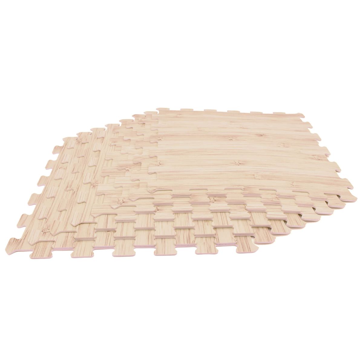 20" x 20" Wood Grain Puzzle Mats - 8-Pcs