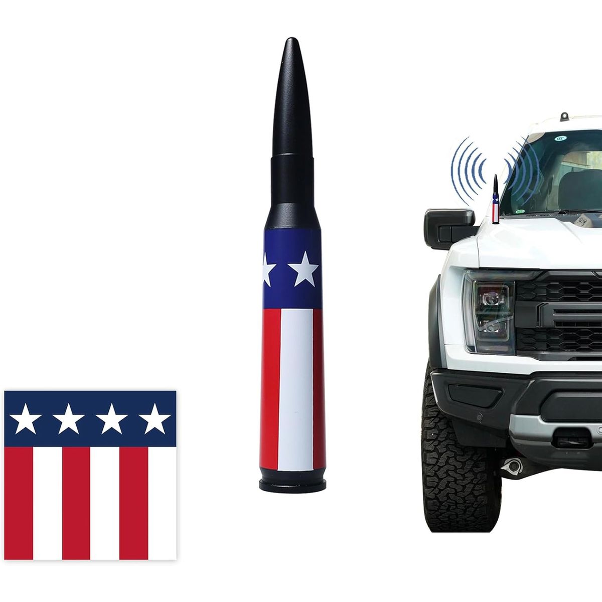 Bullet Antenna Mast - American Flag(M6&M7 Thread)