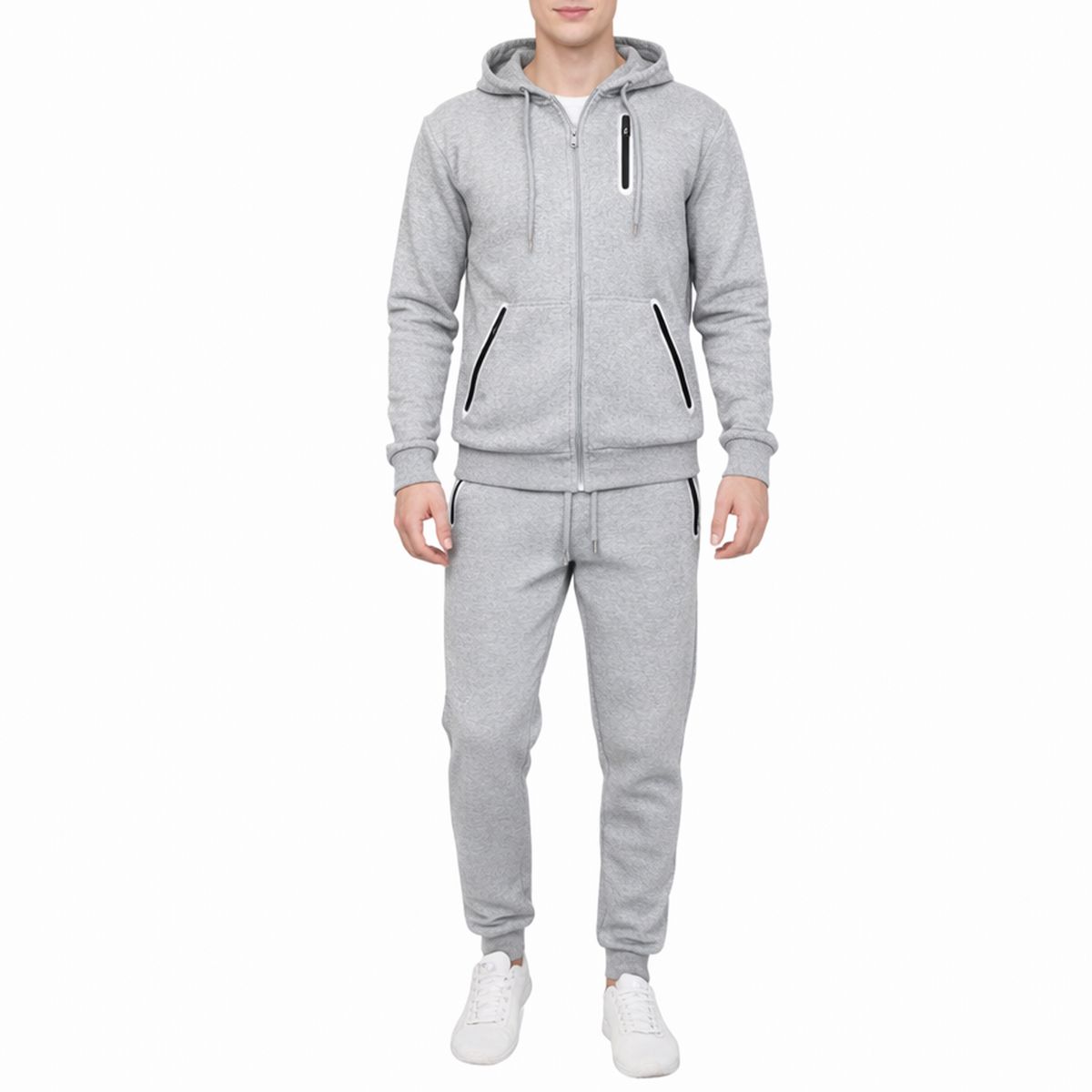 Men&rsquo;s Fleece-Lined Full-Zip Hoodie & Jogger Set - VMFP-ZP - VMFHZP-02-HG - XL