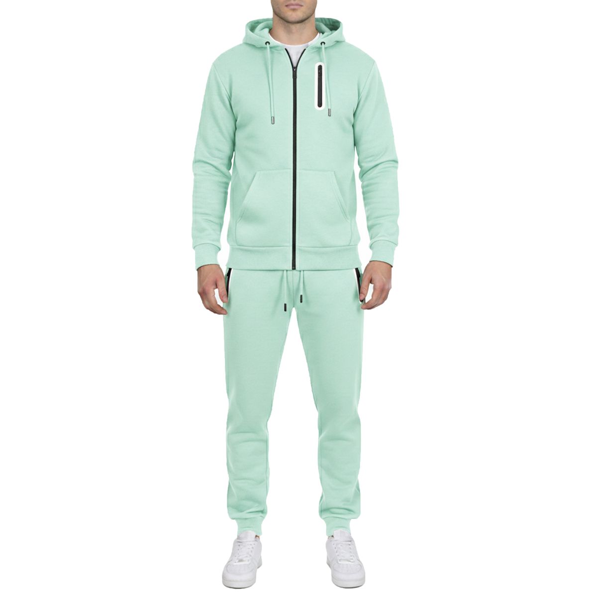 Men&rsquo;s Fleece-Lined Full-Zip Hoodie & Jogger Set - VMFP-ZP - VMFHZP-01-MT - S