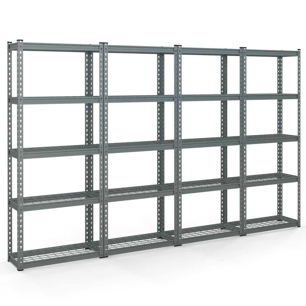 4- or 5-Tier Utility Rack (1- to 4-Pack) - 4-Tier 66" Gray-4PCS