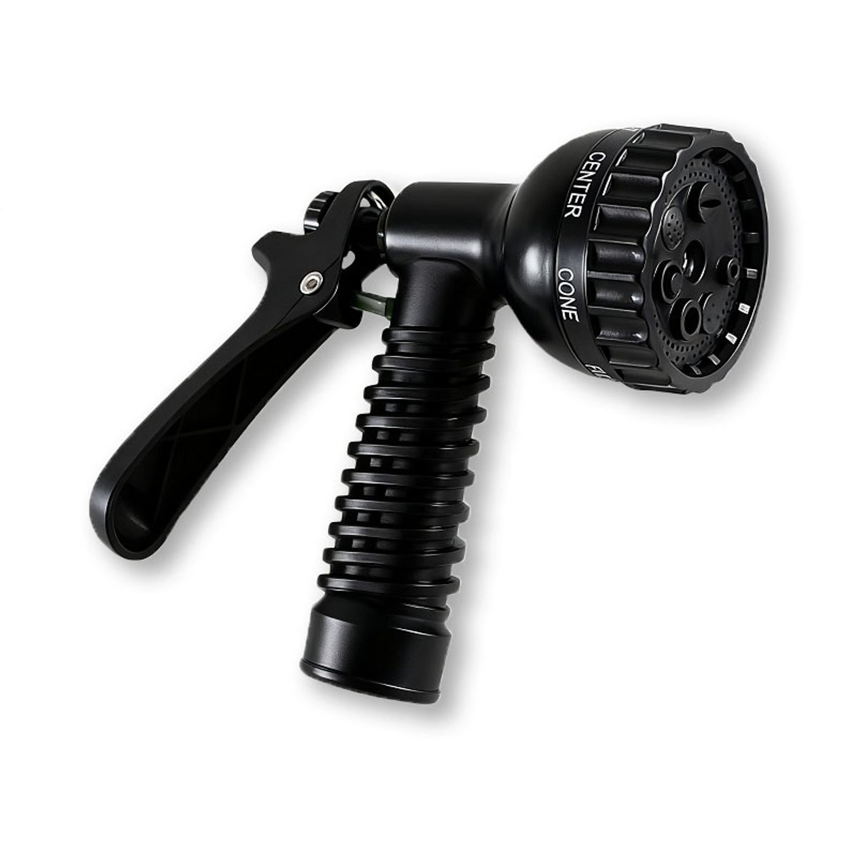 Adjustable Garden Hose Water Nozzle with 7-Spray Patterns - Black 2-Pack