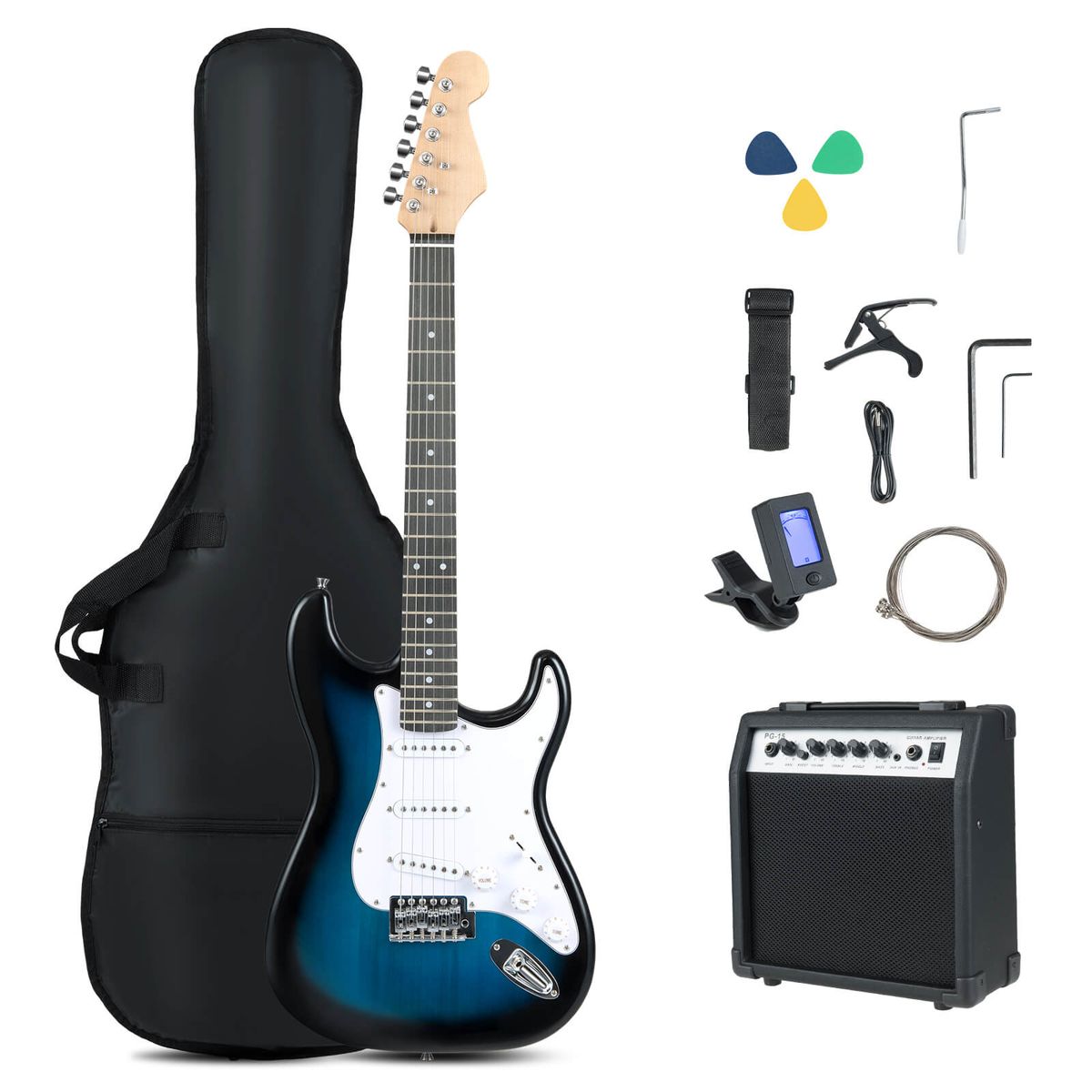 Beginner Electric Guitar Kit  - Blue