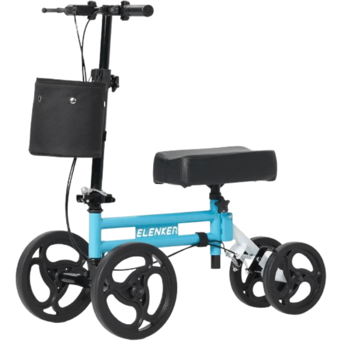 Elenker Steerable Medical Knee Scooter - Light Blue/White
