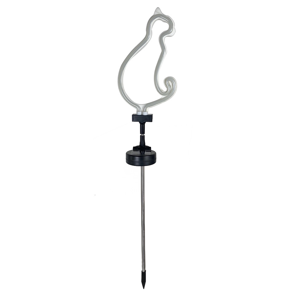 Solar Neon LED Decorative Stake Light - Cat