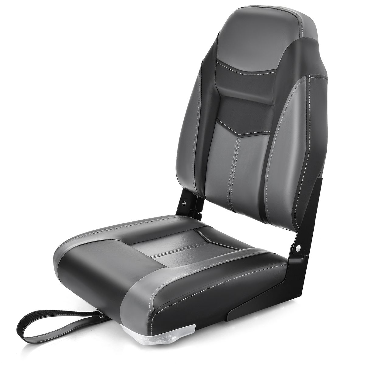 High-Back Folding Boat Seat  - Black -1-Piece