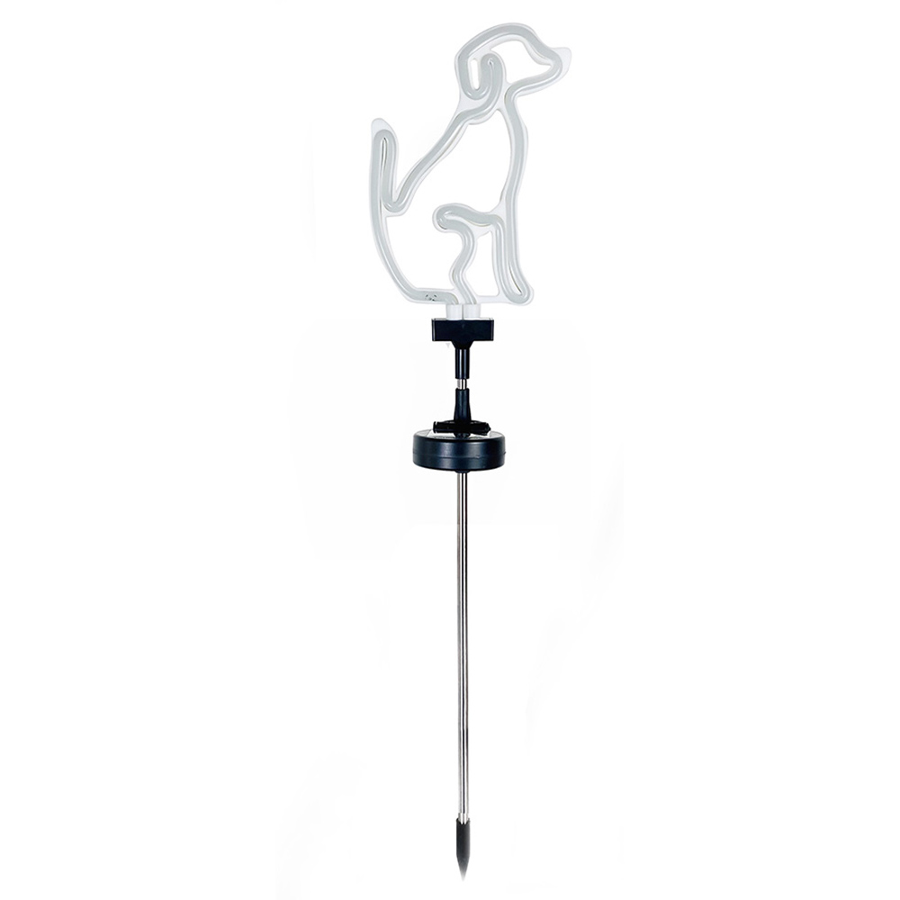 Solar Neon LED Decorative Stake Light - Dog