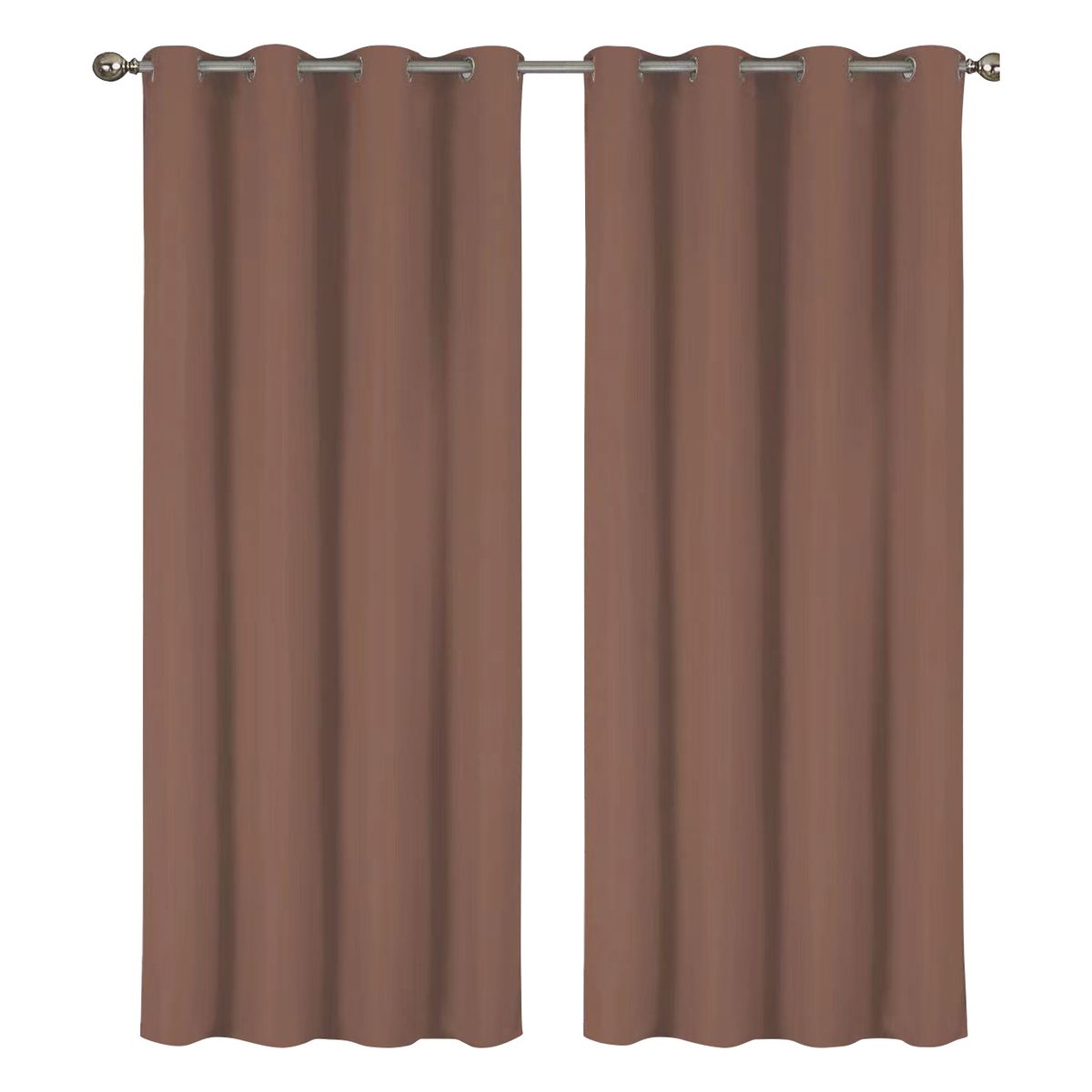 55 x 84-Inch Solid Thermal Blackout Panels (Set of 2) - Coffee